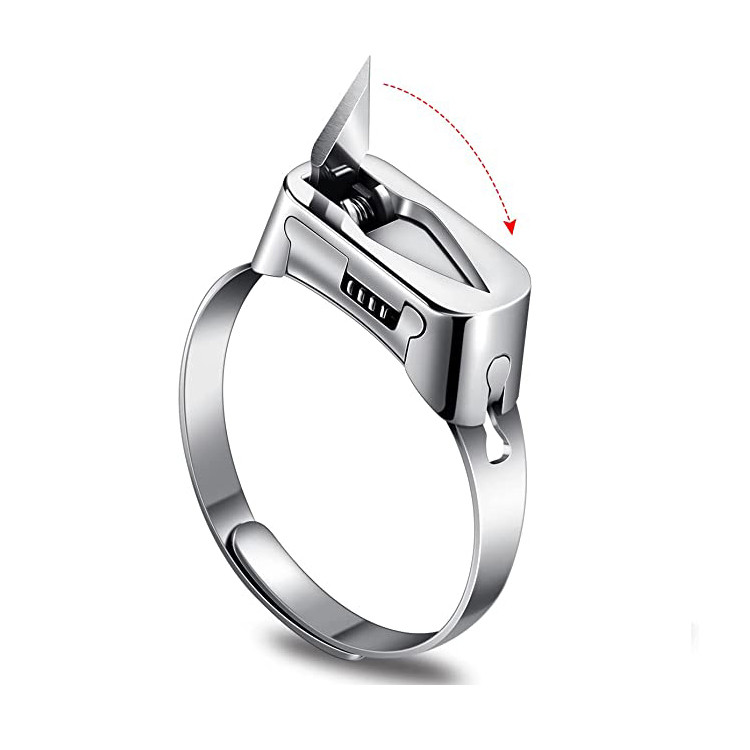 Stainless Steel Self Defense Silver Jewelry Ring Anodized Surface For Men / Women