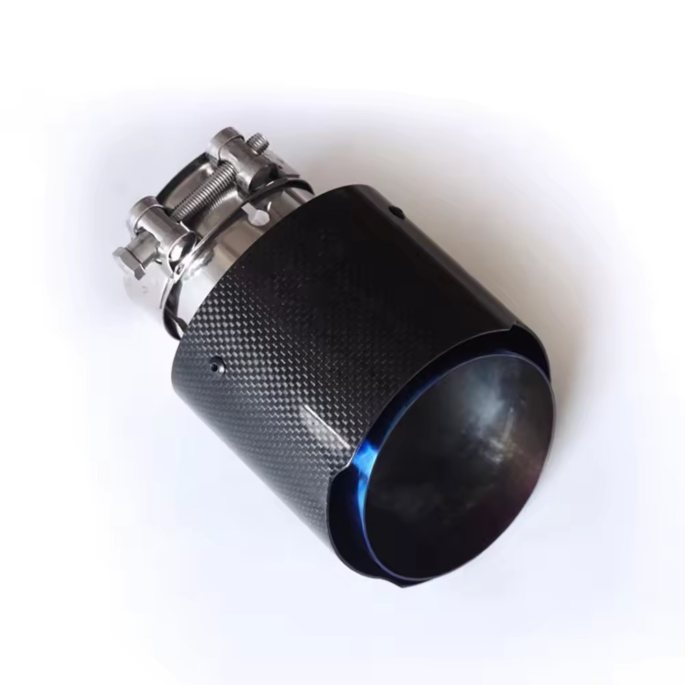Universal Exhaust Pipe M Performance Dual Carbon Fiber Black Stainless Steel Muffler Tips for BMW modify